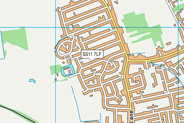 SS11 7LF map - OS VectorMap District (Ordnance Survey)