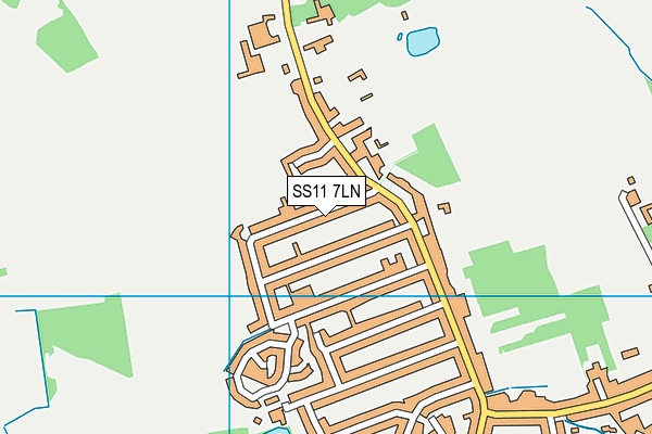 SS11 7LN map - OS VectorMap District (Ordnance Survey)