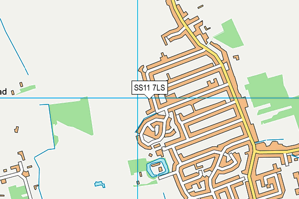 SS11 7LS map - OS VectorMap District (Ordnance Survey)