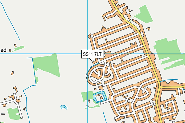SS11 7LT map - OS VectorMap District (Ordnance Survey)