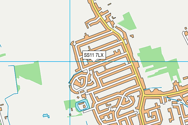 SS11 7LX map - OS VectorMap District (Ordnance Survey)