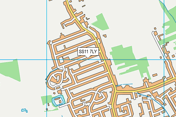 SS11 7LY map - OS VectorMap District (Ordnance Survey)