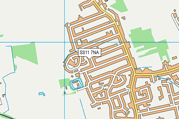 SS11 7NA map - OS VectorMap District (Ordnance Survey)