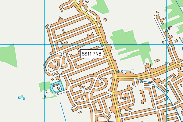 SS11 7NB map - OS VectorMap District (Ordnance Survey)
