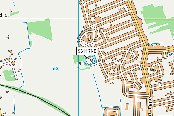 SS11 7NE map - OS VectorMap District (Ordnance Survey)