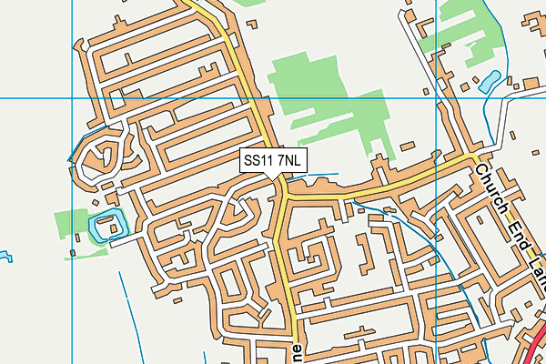 SS11 7NL map - OS VectorMap District (Ordnance Survey)