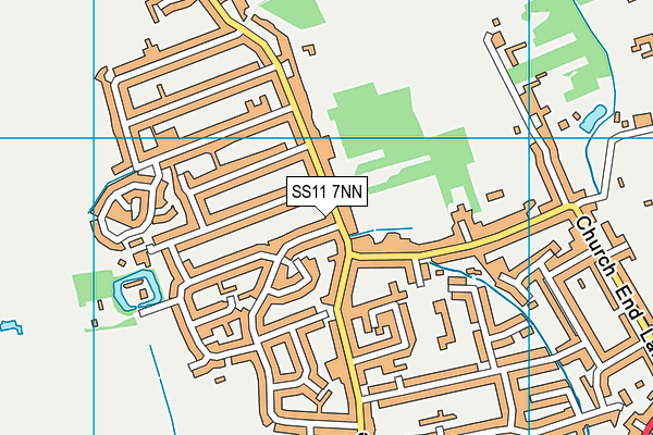 SS11 7NN map - OS VectorMap District (Ordnance Survey)