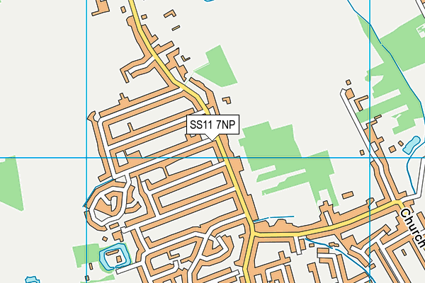SS11 7NP map - OS VectorMap District (Ordnance Survey)