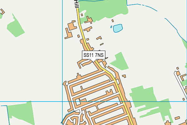 SS11 7NS map - OS VectorMap District (Ordnance Survey)