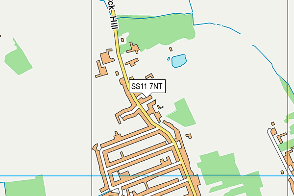 SS11 7NT map - OS VectorMap District (Ordnance Survey)
