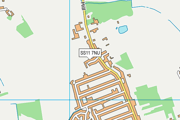 SS11 7NU map - OS VectorMap District (Ordnance Survey)