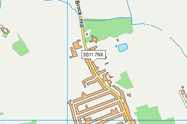 SS11 7NX map - OS VectorMap District (Ordnance Survey)