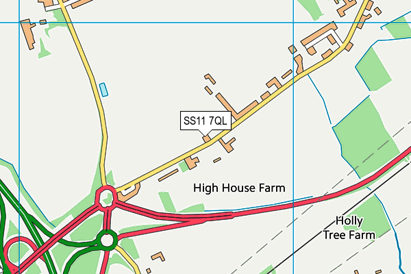 SS11 7QL map - OS VectorMap District (Ordnance Survey)