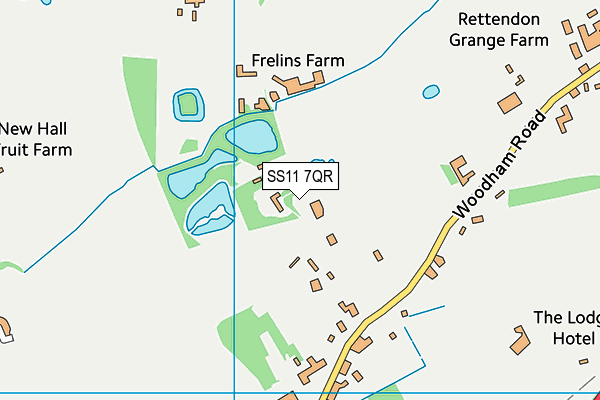 SS11 7QR map - OS VectorMap District (Ordnance Survey)