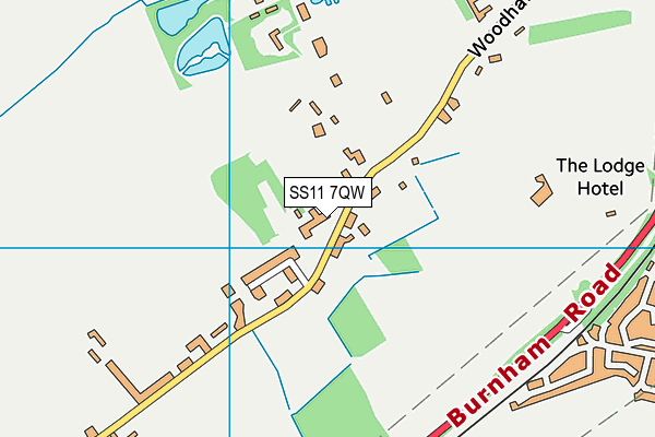 SS11 7QW map - OS VectorMap District (Ordnance Survey)