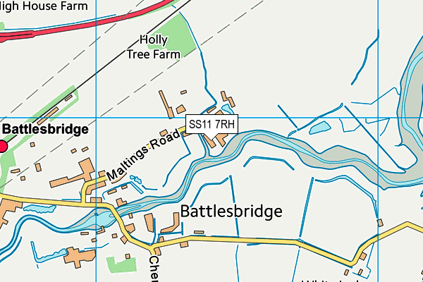 SS11 7RH map - OS VectorMap District (Ordnance Survey)