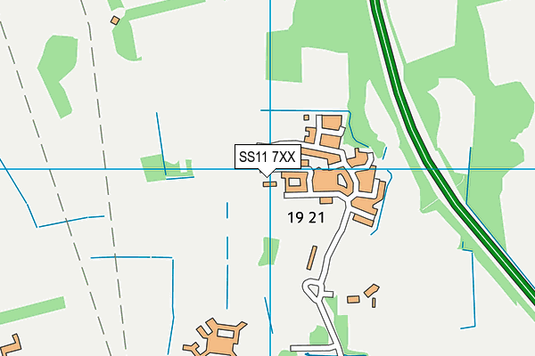 SS11 7XX map - OS VectorMap District (Ordnance Survey)