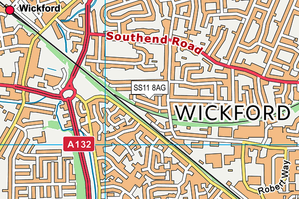 SS11 8AG map - OS VectorMap District (Ordnance Survey)