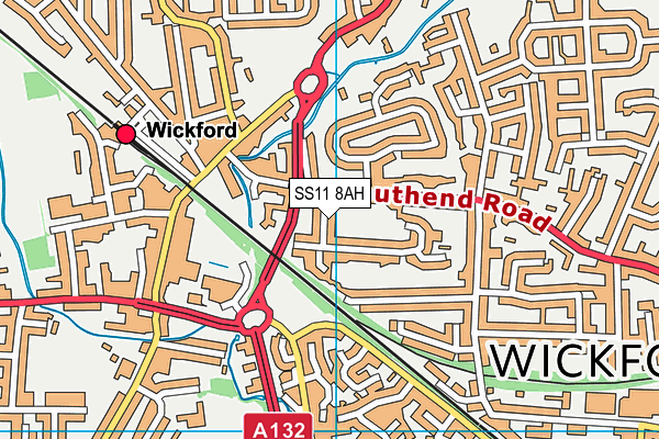 SS11 8AH map - OS VectorMap District (Ordnance Survey)