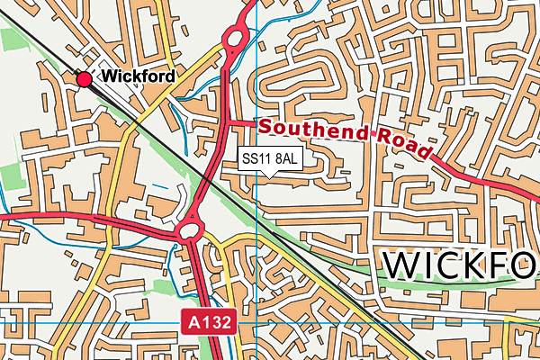 SS11 8AL map - OS VectorMap District (Ordnance Survey)