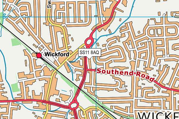 SS11 8AQ map - OS VectorMap District (Ordnance Survey)