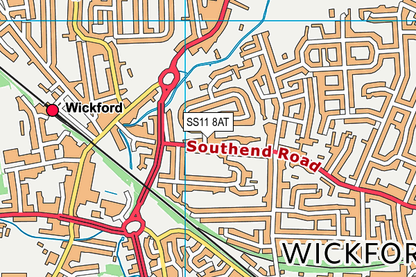 SS11 8AT map - OS VectorMap District (Ordnance Survey)