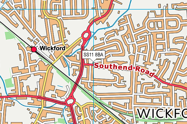 SS11 8BA map - OS VectorMap District (Ordnance Survey)