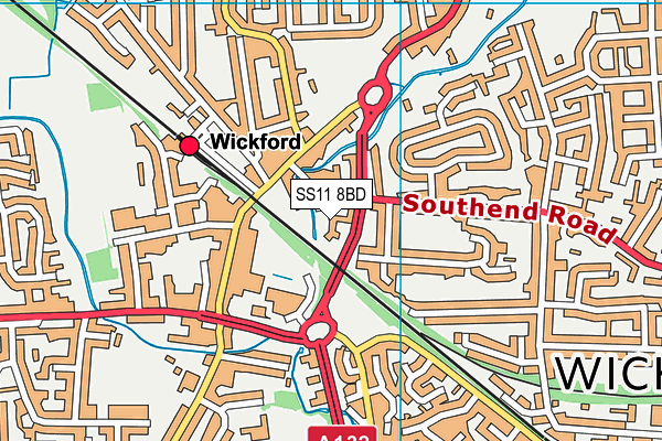 SS11 8BD map - OS VectorMap District (Ordnance Survey)