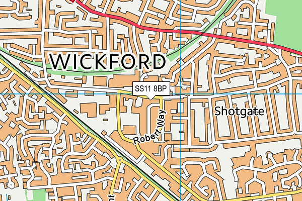 SS11 8BP map - OS VectorMap District (Ordnance Survey)