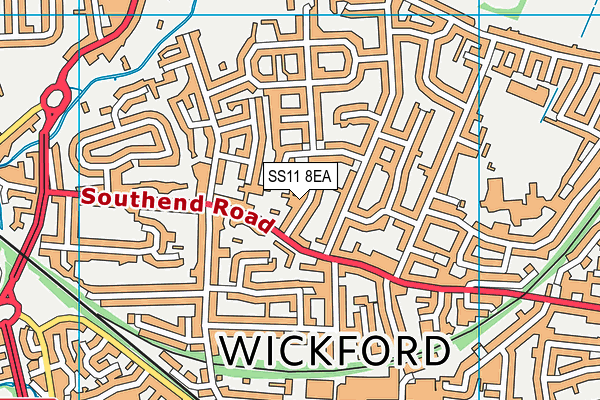 SS11 8EA map - OS VectorMap District (Ordnance Survey)