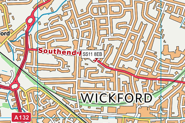 SS11 8EB map - OS VectorMap District (Ordnance Survey)