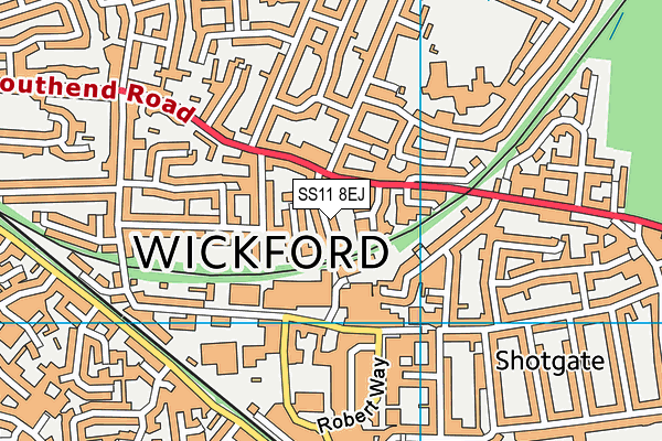 SS11 8EJ map - OS VectorMap District (Ordnance Survey)