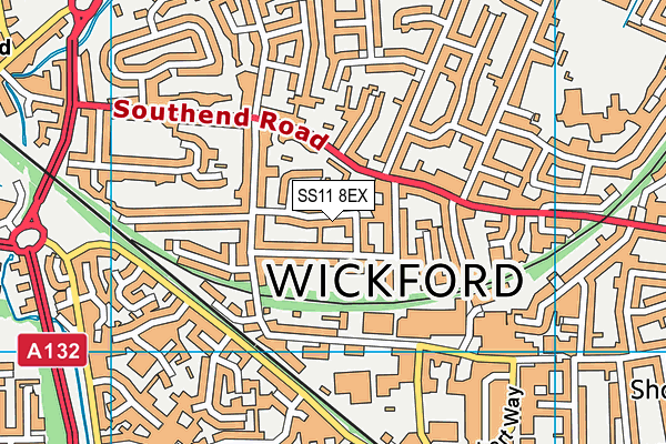 SS11 8EX map - OS VectorMap District (Ordnance Survey)