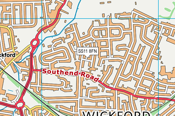 SS11 8FN map - OS VectorMap District (Ordnance Survey)
