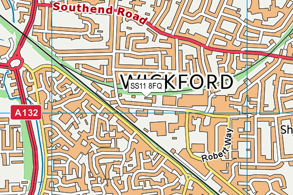 SS11 8FQ map - OS VectorMap District (Ordnance Survey)