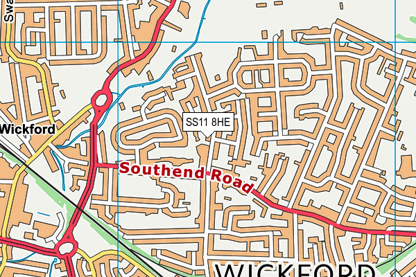 The Wickford Church of England School map (SS11 8HE) - OS VectorMap District (Ordnance Survey)