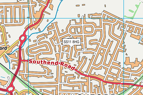 SS11 8HG map - OS VectorMap District (Ordnance Survey)