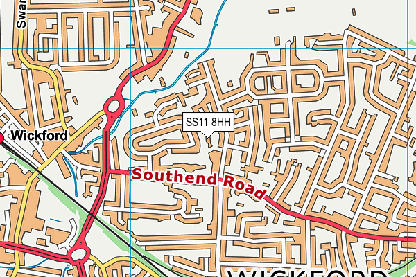 SS11 8HH map - OS VectorMap District (Ordnance Survey)
