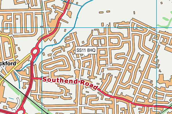 SS11 8HQ map - OS VectorMap District (Ordnance Survey)