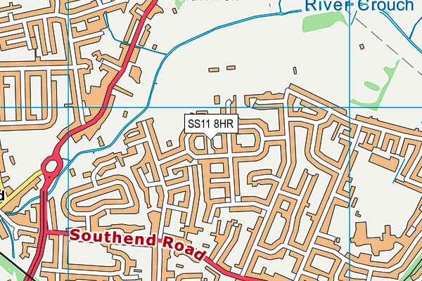 SS11 8HR map - OS VectorMap District (Ordnance Survey)