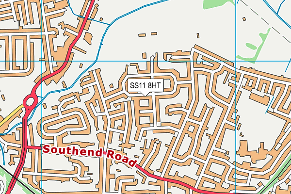 SS11 8HT map - OS VectorMap District (Ordnance Survey)