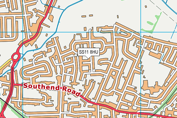 SS11 8HU map - OS VectorMap District (Ordnance Survey)