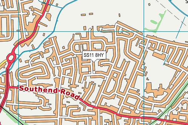 SS11 8HY map - OS VectorMap District (Ordnance Survey)