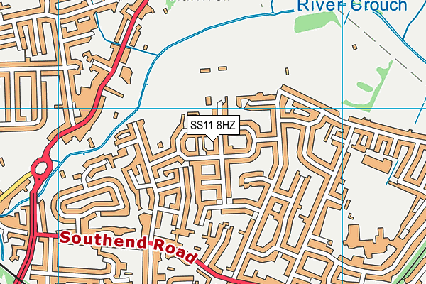SS11 8HZ map - OS VectorMap District (Ordnance Survey)