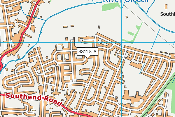 SS11 8JA map - OS VectorMap District (Ordnance Survey)