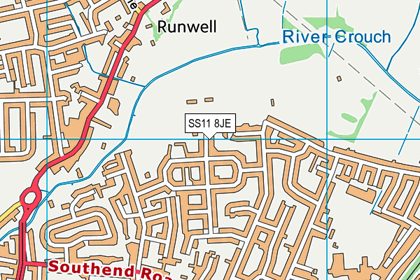Wickford Memorial Park map (SS11 8JE) - OS VectorMap District (Ordnance Survey)
