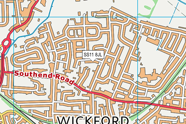 SS11 8JL map - OS VectorMap District (Ordnance Survey)