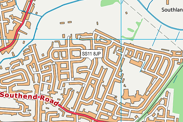 SS11 8JP map - OS VectorMap District (Ordnance Survey)