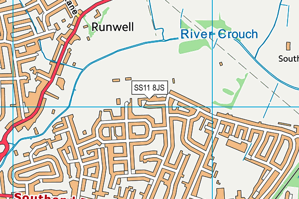 SS11 8JS map - OS VectorMap District (Ordnance Survey)