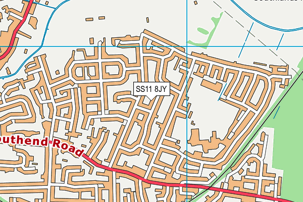 SS11 8JY map - OS VectorMap District (Ordnance Survey)
